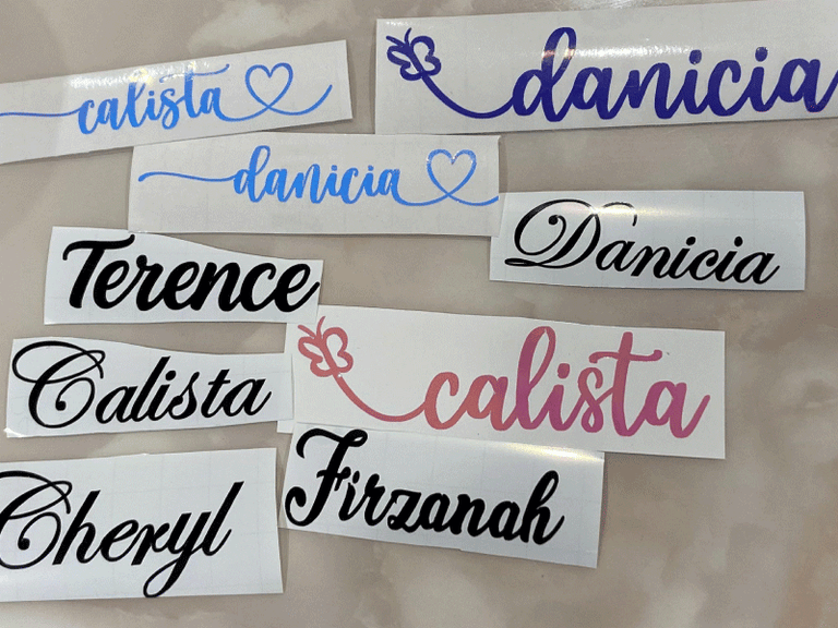 Adhesive Decal With Name