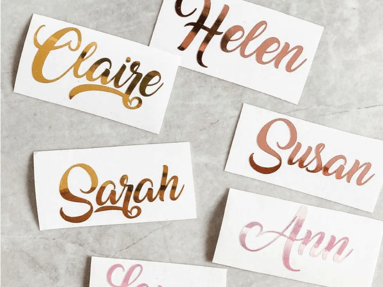 Adhesive Decal With Name